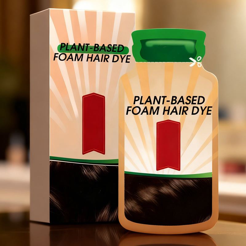 Plant-Based Foam Hair Dye for Gray Coverage