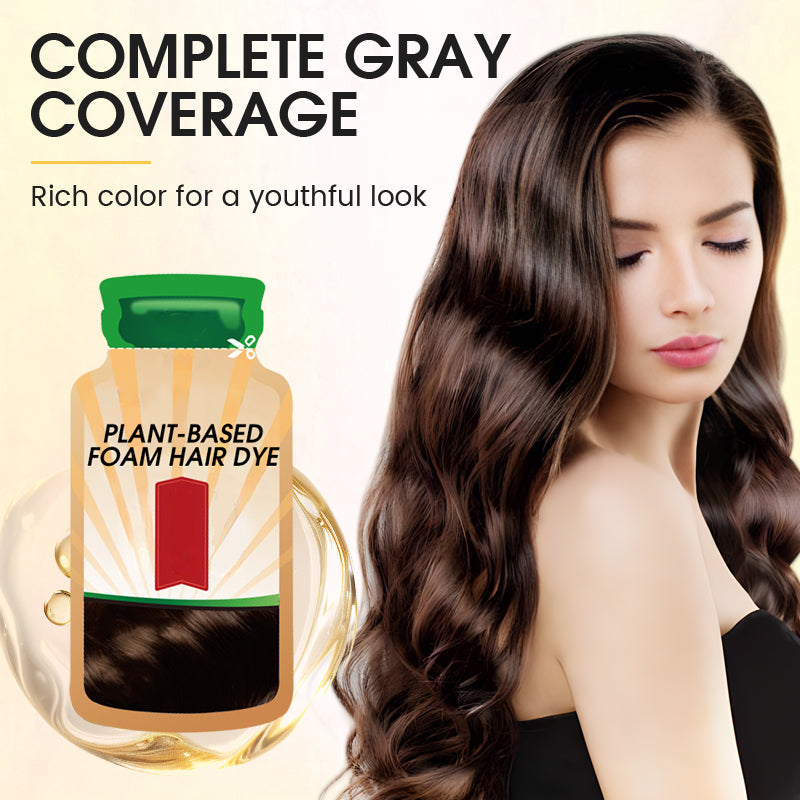 Plant-Based Foam Hair Dye for Gray Coverage