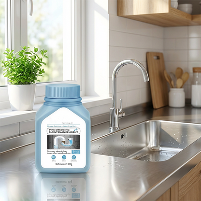 🧴Powerful Sink & Drain Cleaner, Heavy Duty Unblocker Liquid, Kitchen Pipe Dredging Agent for Household Soap Scum & Clogged Drains