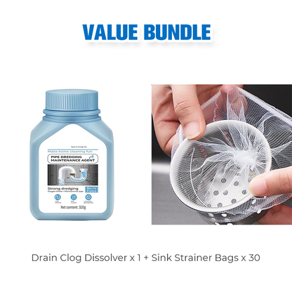 🧴Powerful Sink & Drain Cleaner, Heavy Duty Unblocker Liquid, Kitchen Pipe Dredging Agent for Household Soap Scum & Clogged Drains