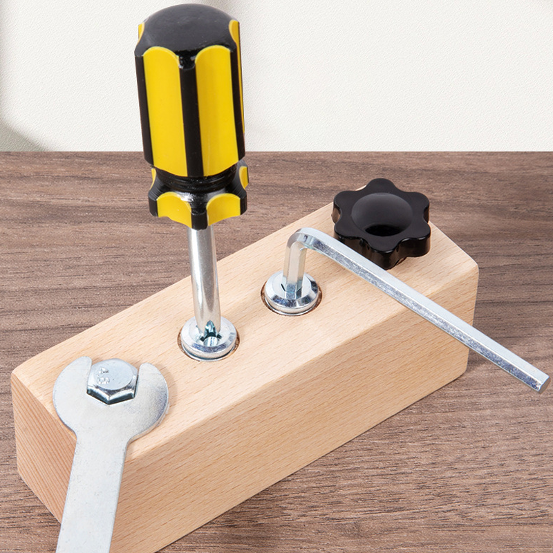 📢📢50%  OFF !! ⏰Montessori Wooden Screw Driver Board Toy