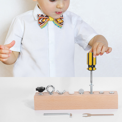 📢📢50%  OFF !! ⏰Montessori Wooden Screw Driver Board Toy