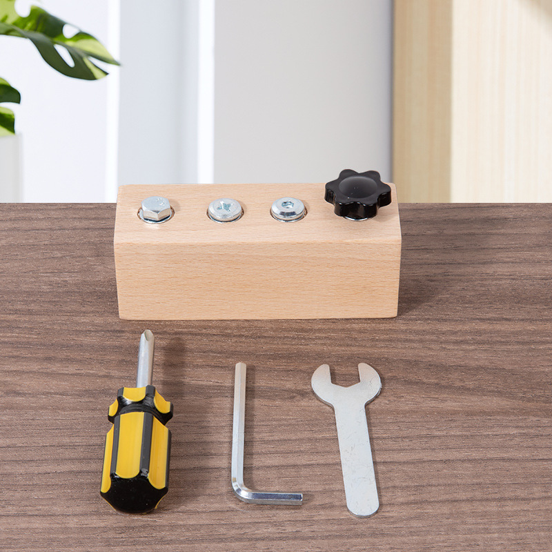 📢📢50%  OFF !! ⏰Montessori Wooden Screw Driver Board Toy
