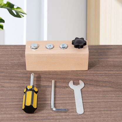 📢📢50%  OFF !! ⏰Montessori Wooden Screw Driver Board Toy