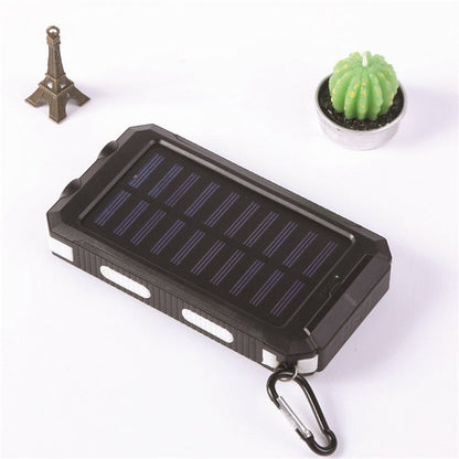 ⚡Portable Solar Power Bank, Solar Powered Charger with Dual LED Flashlights, Power Bank for Travel, Camping