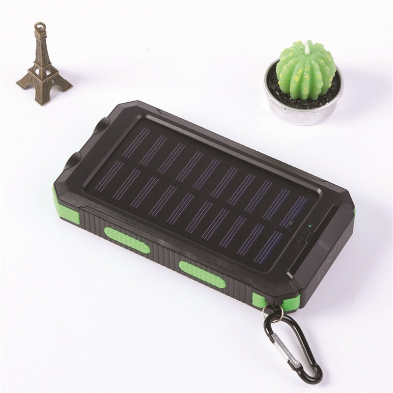 ⚡Portable Solar Power Bank, Solar Powered Charger with Dual LED Flashlights, Power Bank for Travel, Camping