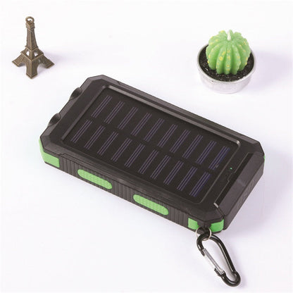 ⚡Portable Solar Power Bank, Solar Powered Charger with Dual LED Flashlights, Power Bank for Travel, Camping
