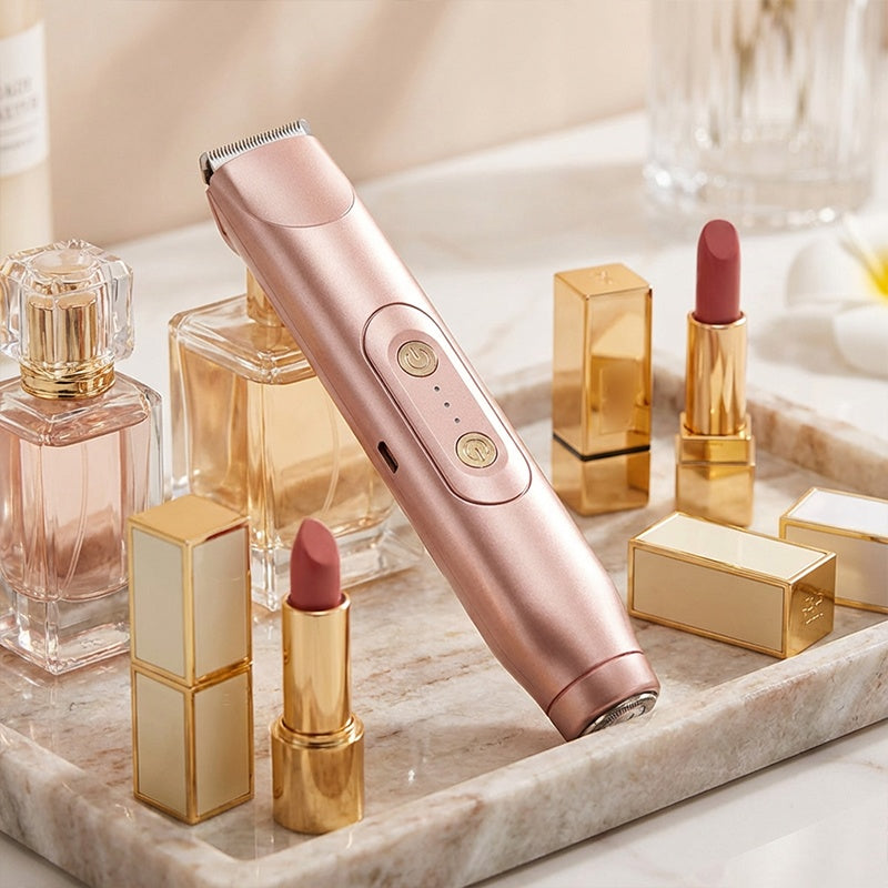 ✨🪒Electric Shaver and Razor Rechargeable 2-in-1 Body and Facial Epilator, Dual Heads for Painless Trimming of Pubic Hair, Face, Underarms and Legs, IPX7 Waterproof