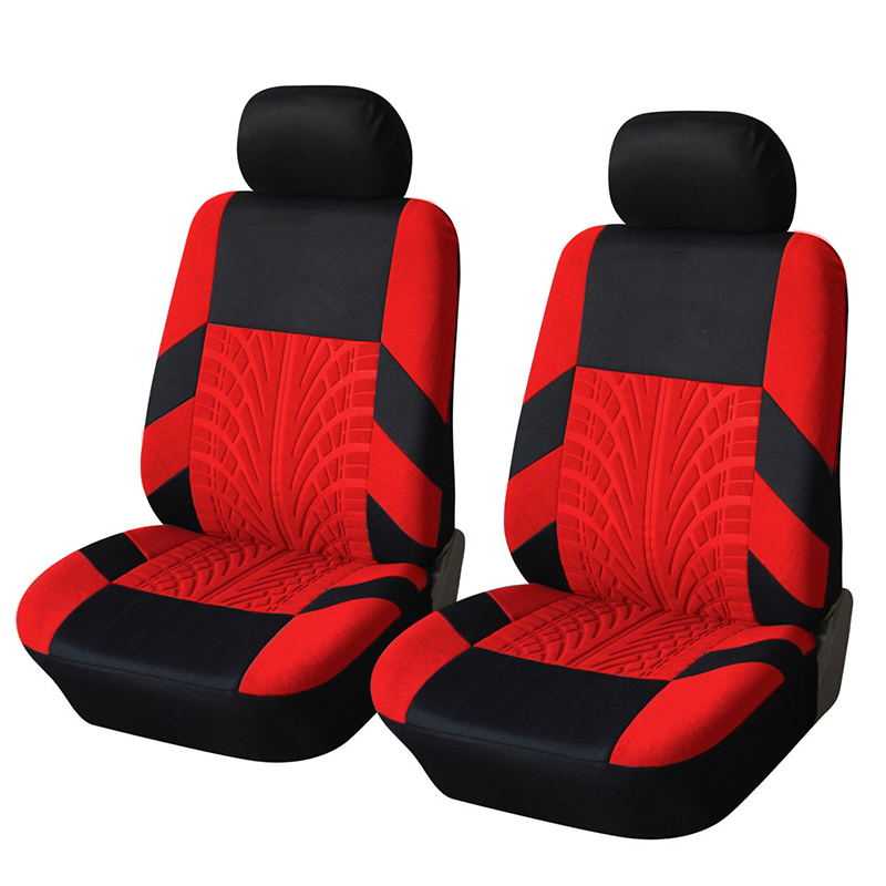 Car Seat Covers for 5 Seats Universal, Fabric Breathable Car Front & Rear Seat Protectors, Airbag Compatible, Full Protection, Fits Most Cars Trucks Vans SUVs, Red Gray Black Blue Seat Covers
