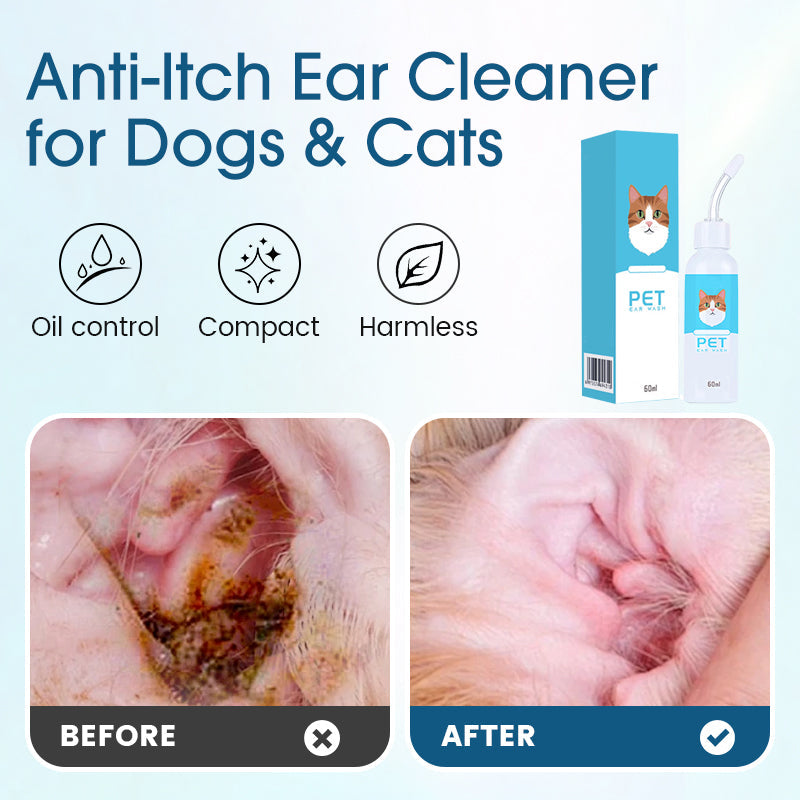 🐾Pet Ear Cleaner, Soothes Itching & Redness