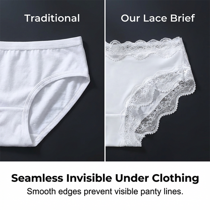 Men's sexy lace briefs with 3D breathable pouch