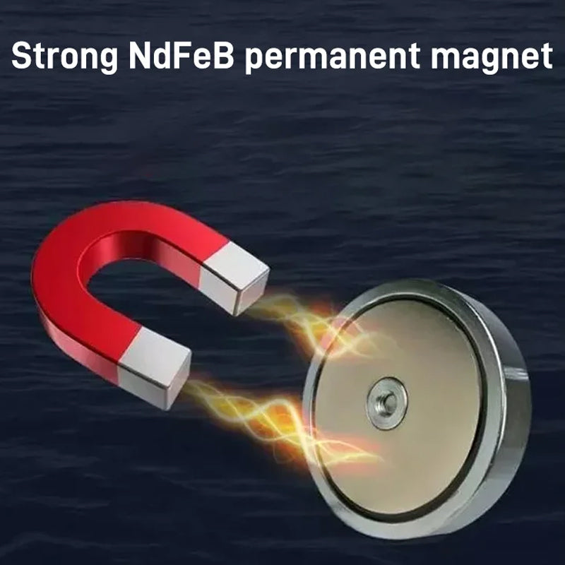 🥳2026 HOT SALE🥳💞50K+ SOLD!🧲🌊 50% OFF! Deep-Water Magnetic Salvage Magnet – 30kg pull, anti‑corrosion & wear‑resistant. Easy rope attachment. Perfect for fishing, retrieving lost tools. 🎣⚡