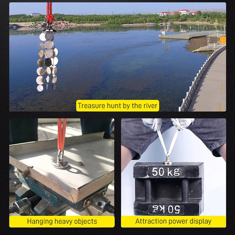 🥳2026 HOT SALE🥳💞50K+ SOLD!🧲🌊 50% OFF! Deep-Water Magnetic Salvage Magnet – 30kg pull, anti‑corrosion & wear‑resistant. Easy rope attachment. Perfect for fishing, retrieving lost tools. 🎣⚡
