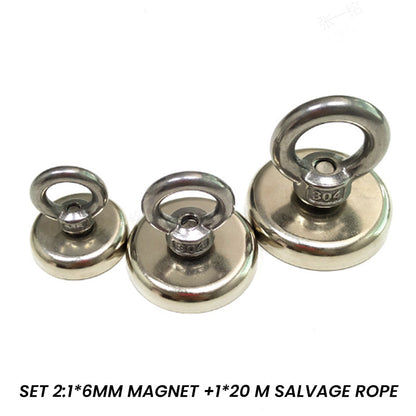 🥳2026 HOT SALE🥳💞50K+ SOLD!🧲🌊 50% OFF! Deep-Water Magnetic Salvage Magnet – 30kg pull, anti‑corrosion & wear‑resistant. Easy rope attachment. Perfect for fishing, retrieving lost tools. 🎣⚡