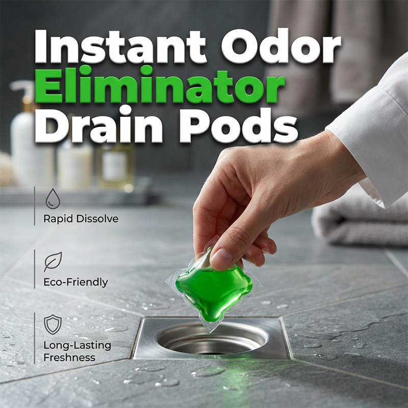 🏠💧Drain Deodorizer Pods – Bio‑enzyme formula neutralizes smells at the source