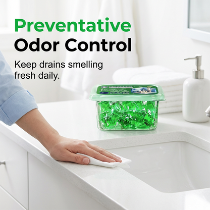 🏠💧Drain Deodorizer Pods – Bio‑enzyme formula neutralizes smells at the source