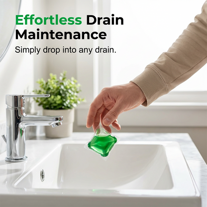 🏠💧Drain Deodorizer Pods – Bio‑enzyme formula neutralizes smells at the source