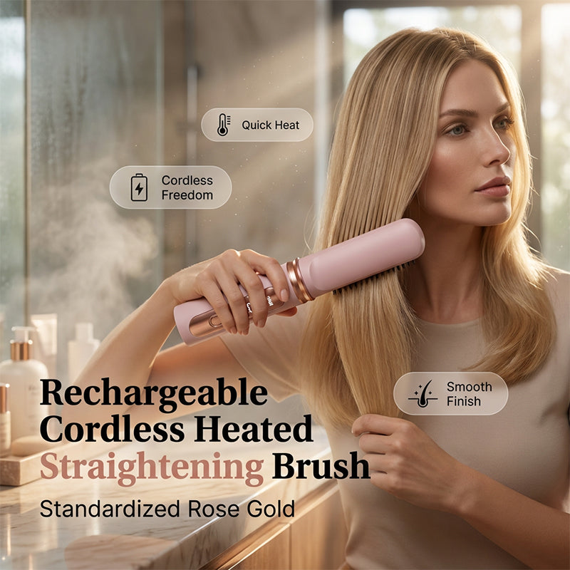 ⏳Limited-time 50% off⏰Rechargeable Cordless Heated Straightening Brush