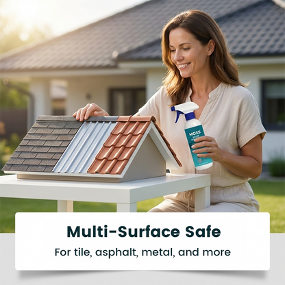 🥳2026 HOT SALE🥳💞50K+ SOLD!🧴🌿 50% OFF! Multi‑Surface Moss Remover – Spray & walk away. Fast action, plant‑safe formula. Works on asphalt, tile & metal. Save your back, save your roof. No more green slime! ✅💚