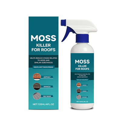 🥳2026 HOT SALE🥳💞50K+ SOLD!🧴🌿 50% OFF! Multi‑Surface Moss Remover – Spray & walk away. Fast action, plant‑safe formula. Works on asphalt, tile & metal. Save your back, save your roof. No more green slime! ✅💚