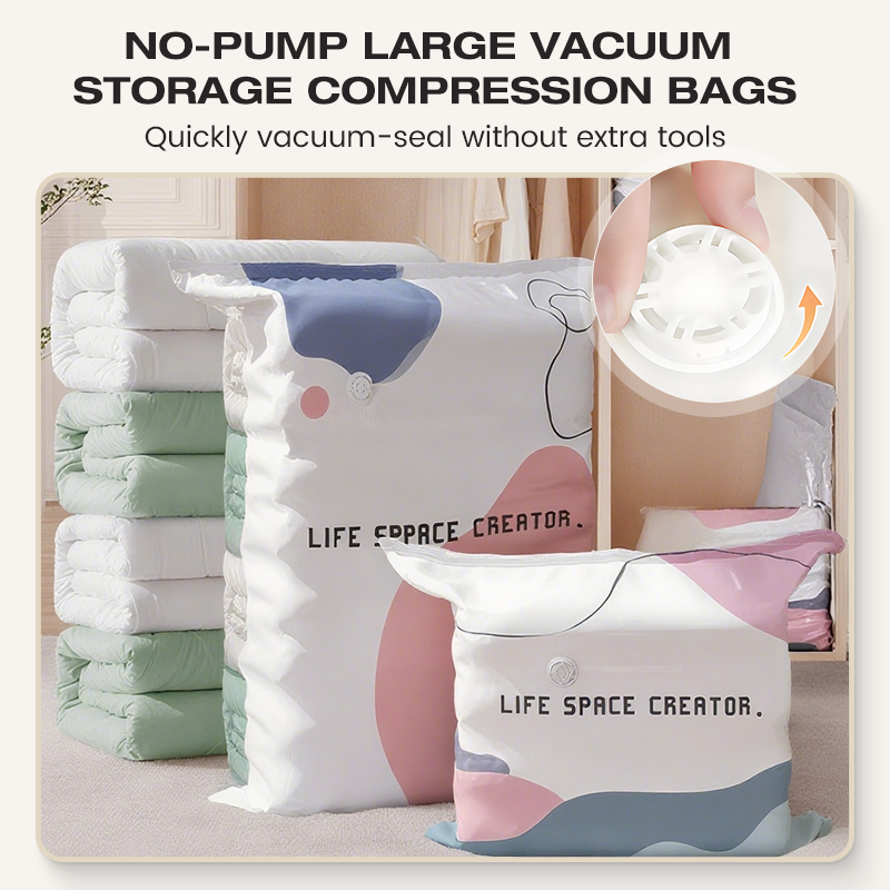 💐🧸No-Pump Large Vacuum Storage Compression Bags