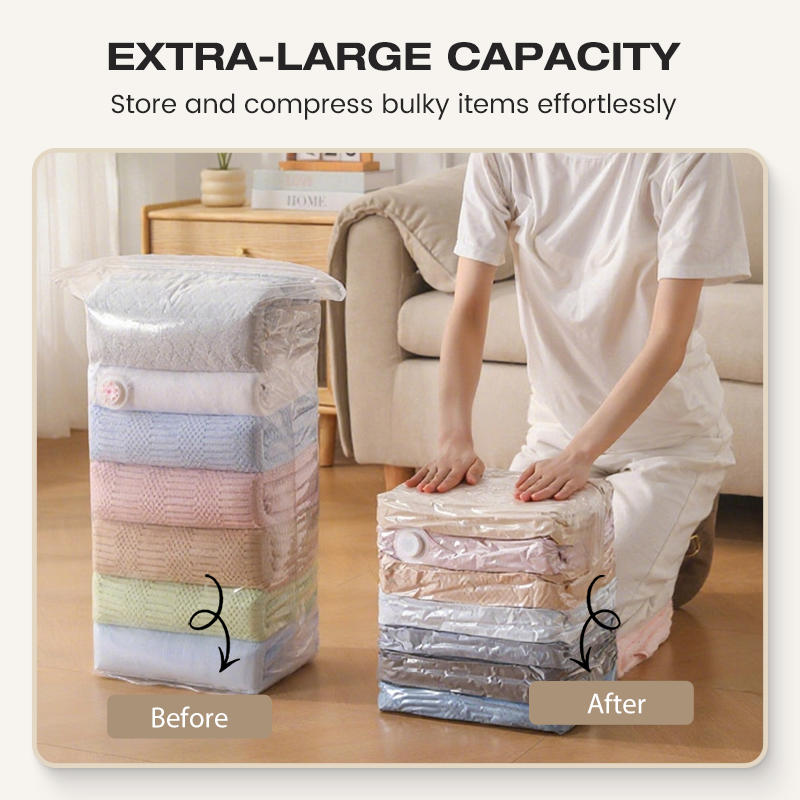 💐🧸No-Pump Large Vacuum Storage Compression Bags