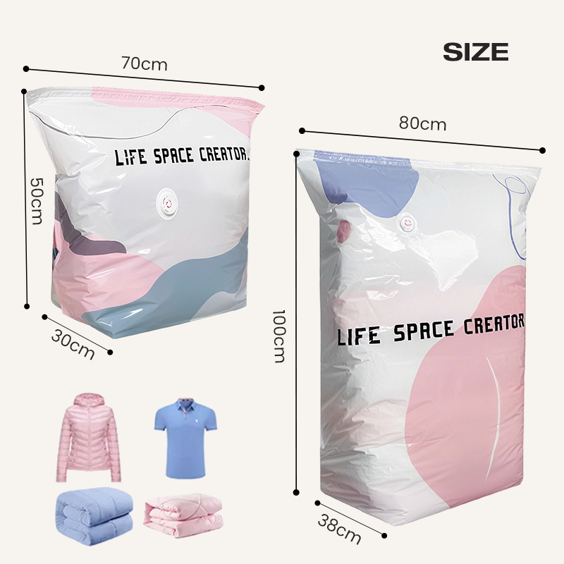 💐🧸No-Pump Large Vacuum Storage Compression Bags