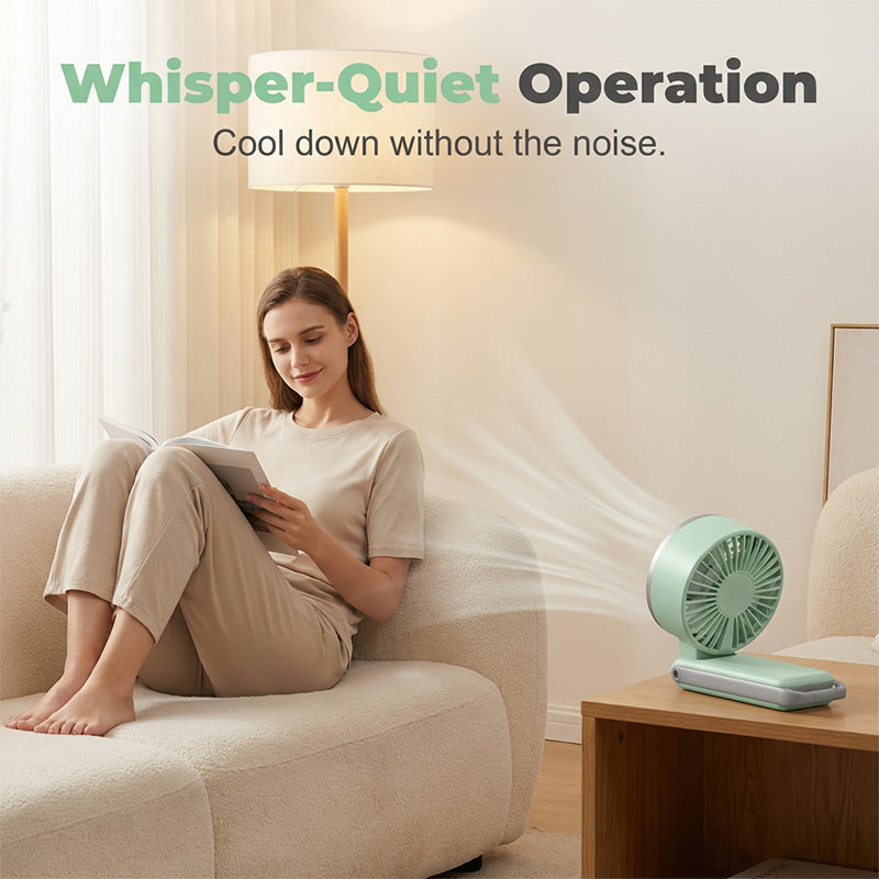 Foldable Turbo Handheld Fan with LED Display