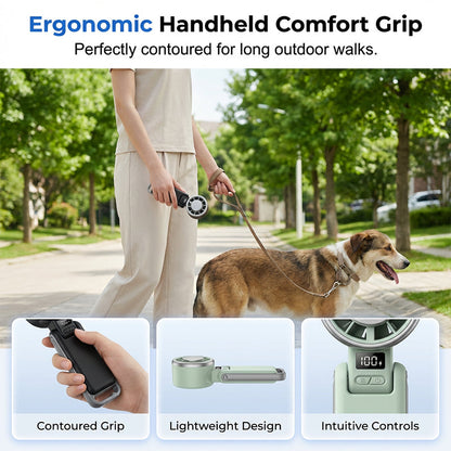 Foldable Turbo Handheld Fan with LED Display