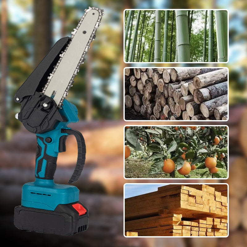 6-inch Cordless Mini Chainsaw with 2 Batteries