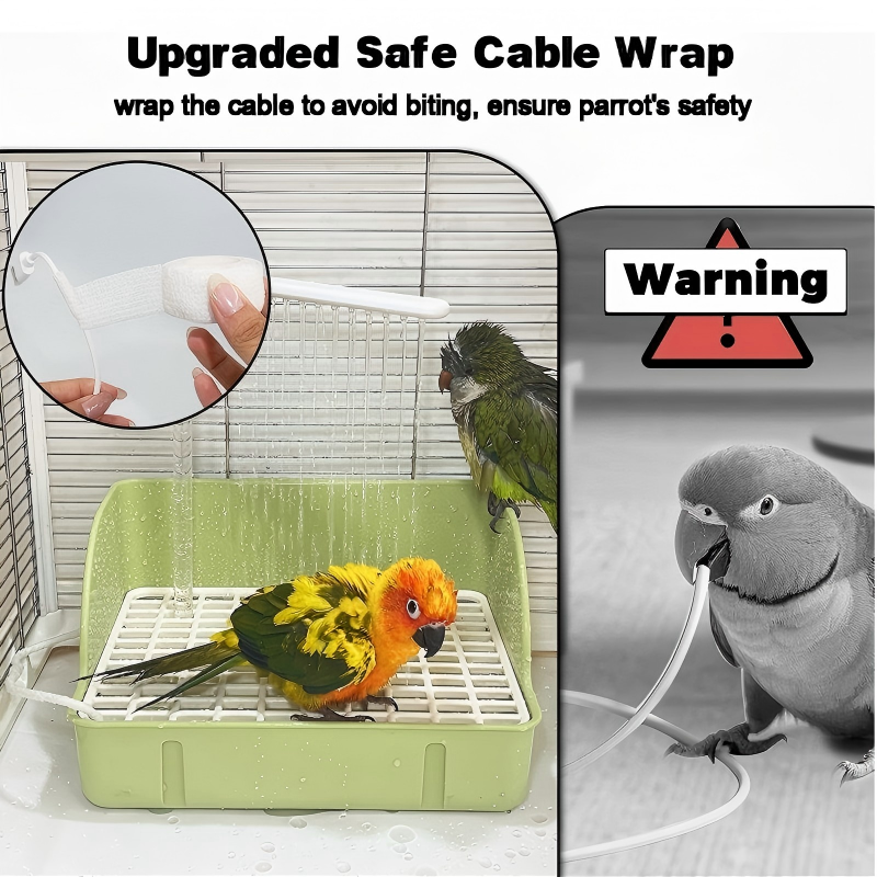 Automatic Parakeet Bird Bath with Pump