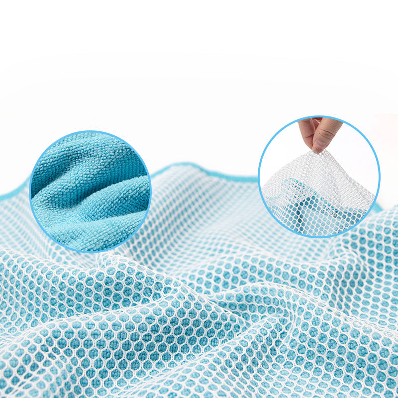 Dual-Sided Microfiber & Mesh Cleaning Cloth
