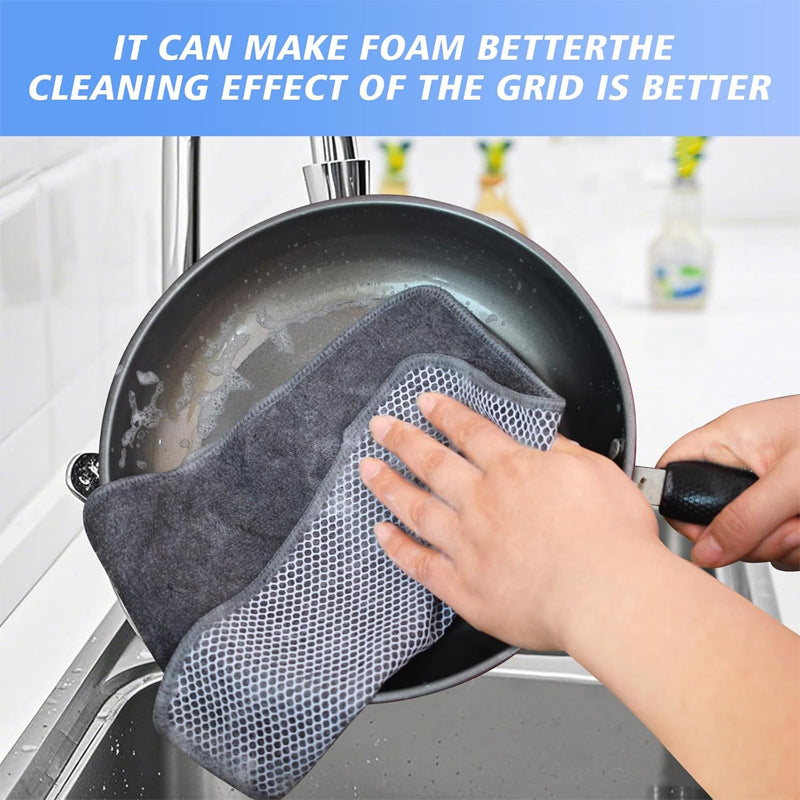 Dual-Sided Microfiber & Mesh Cleaning Cloth