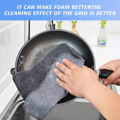 Dual-Sided Microfiber & Mesh Cleaning Cloth