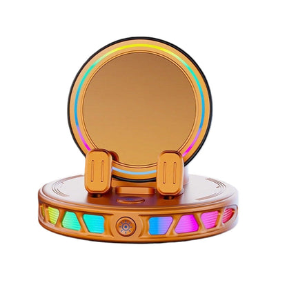 Car Phone Holder - 360° Rotating Automatic Wireless Charger with Adjustable Auto-Locking Gravity Linkage, RGB LED Light-Up Touch Control, Vacuum Suction Car Interior Accessory for Dashboard & Windshield, Compatible with iPhone & Android