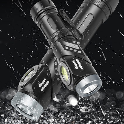 90° Rotating LED Headlamp & Flashlight
