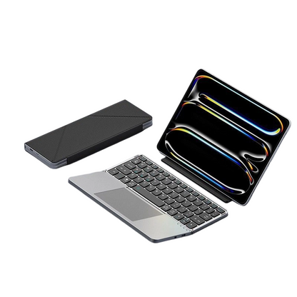 Ultra-Slim Folding Keyboard with Integrated Touchpad & Stand