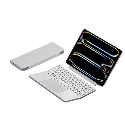 Ultra-Slim Folding Keyboard with Integrated Touchpad & Stand
