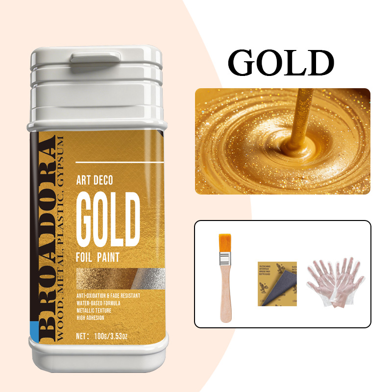 🥳2026 HOT SALE🥳💞50K+ SOLD! 50% OFF!High Adhesion Multi-Surface Gold Foil Paint