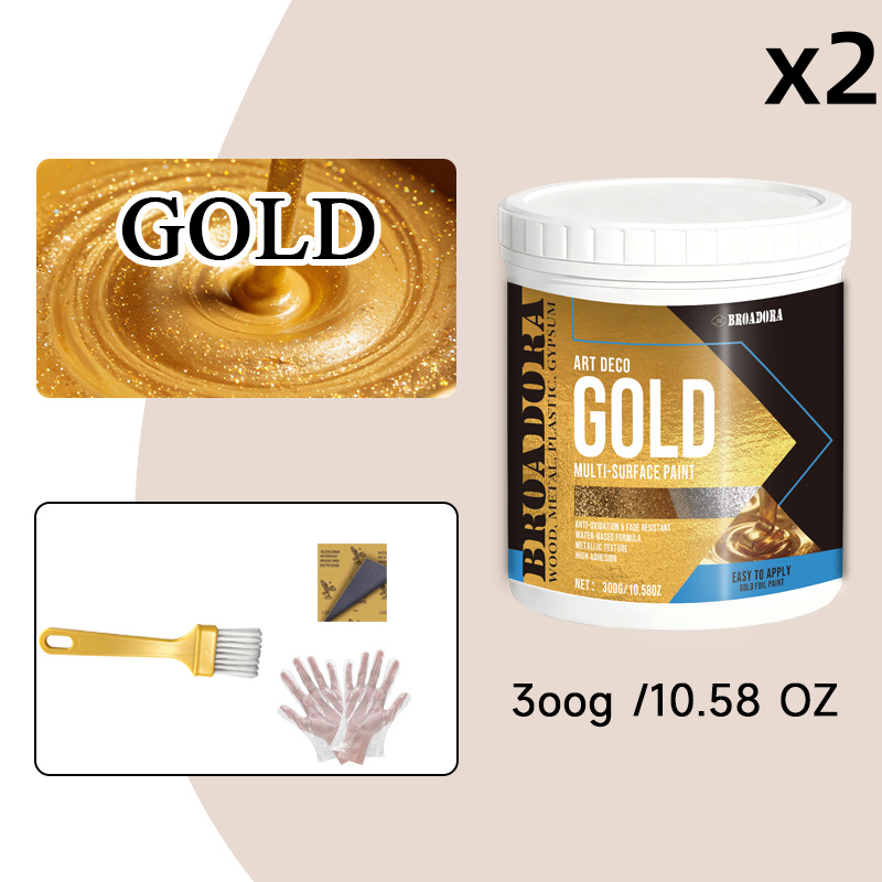 🥳2026 HOT SALE🥳💞50K+ SOLD! 50% OFF!High Adhesion Multi-Surface Gold Foil Paint
