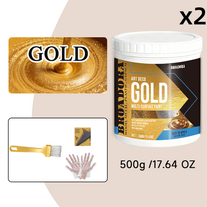 🥳2026 HOT SALE🥳💞50K+ SOLD! 50% OFF!High Adhesion Multi-Surface Gold Foil Paint