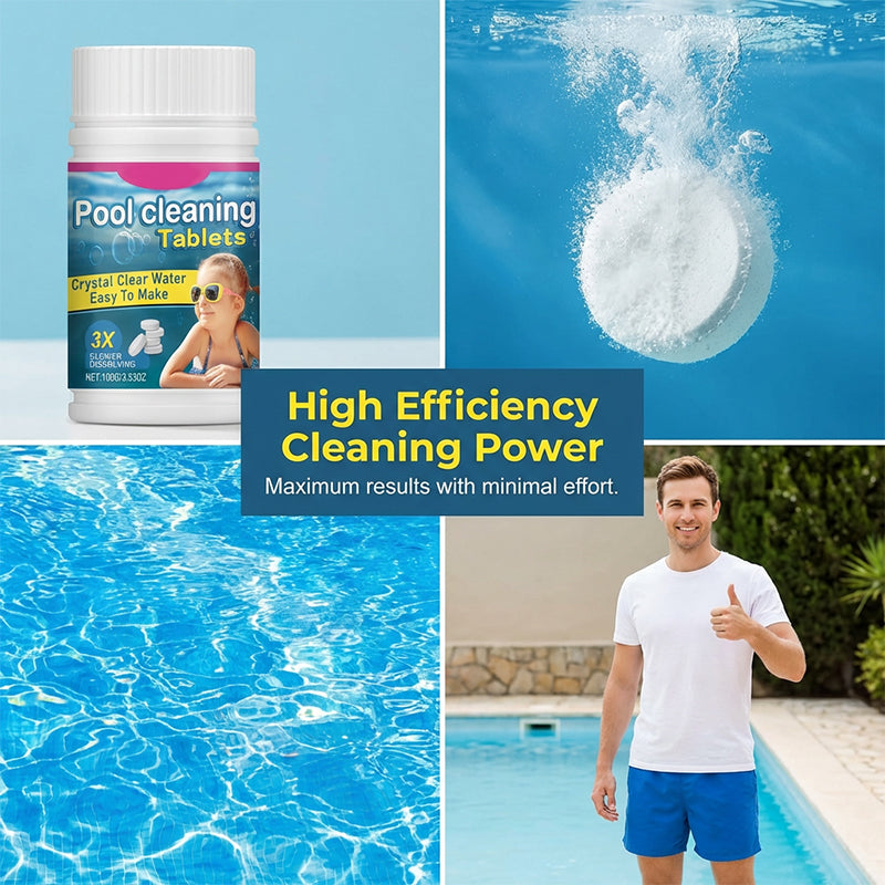 Slow-Release Pool Cleaning Tablets