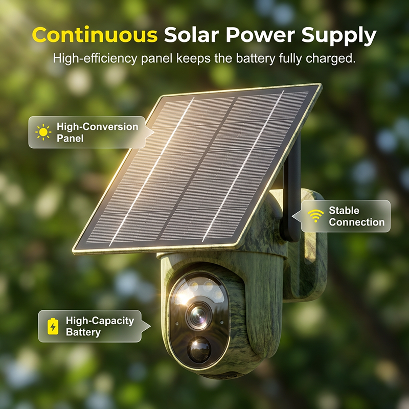 Solar Powered Security Camera with Night Vision