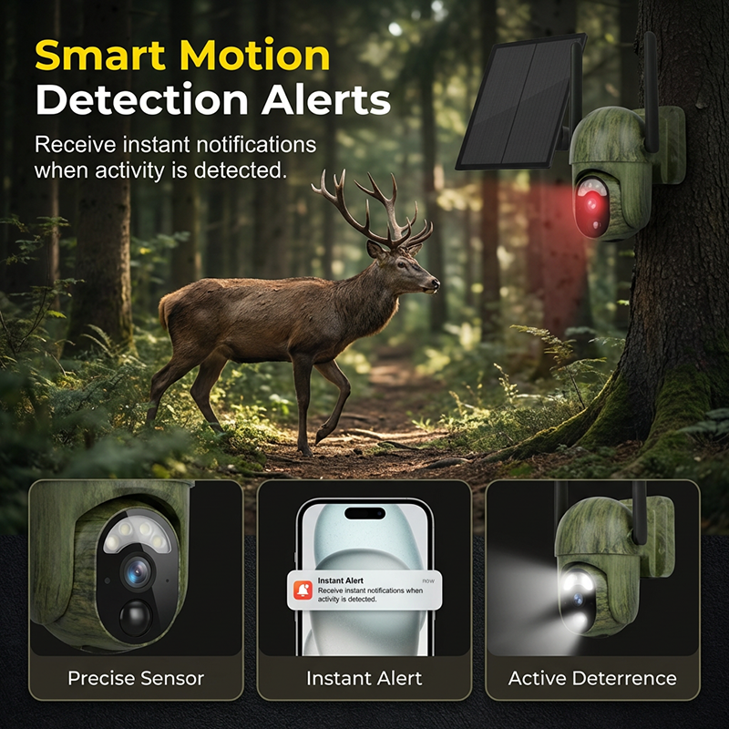 Solar Powered Security Camera with Night Vision