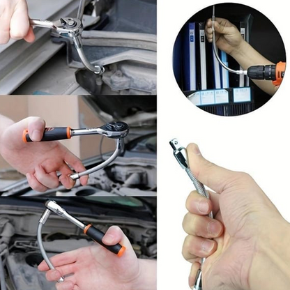 Flexible Socket Extension Bar – Cr-V Steel, Multiple Sizes, Locking