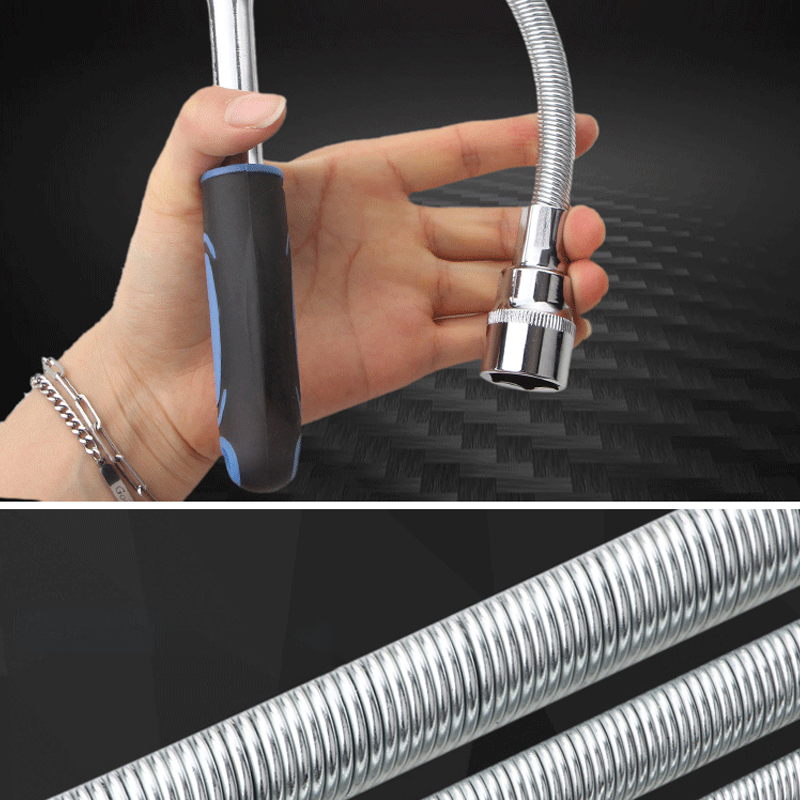 Flexible Socket Extension Bar – Cr-V Steel, Multiple Sizes, Locking