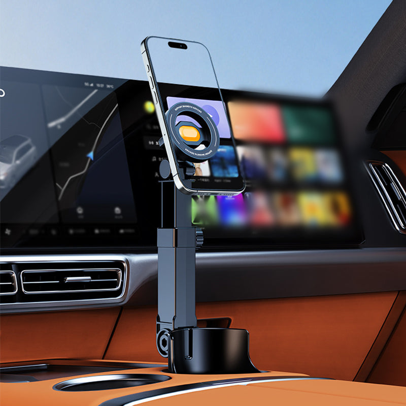 🧲Car Cup Holder Phone Mount – 360° Adjustable, Strong N52 Magnet, One-Hand Operation, Fits All Phones, Stable Magnetic & Clamp Models for Safe Driving