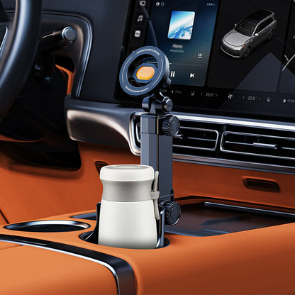 🧲Car Cup Holder Phone Mount – 360° Adjustable, Strong N52 Magnet, One-Hand Operation, Fits All Phones, Stable Magnetic & Clamp Models for Safe Driving