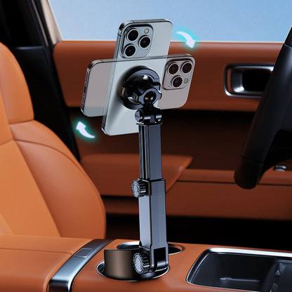 🧲Car Cup Holder Phone Mount – 360° Adjustable, Strong N52 Magnet, One-Hand Operation, Fits All Phones, Stable Magnetic & Clamp Models for Safe Driving