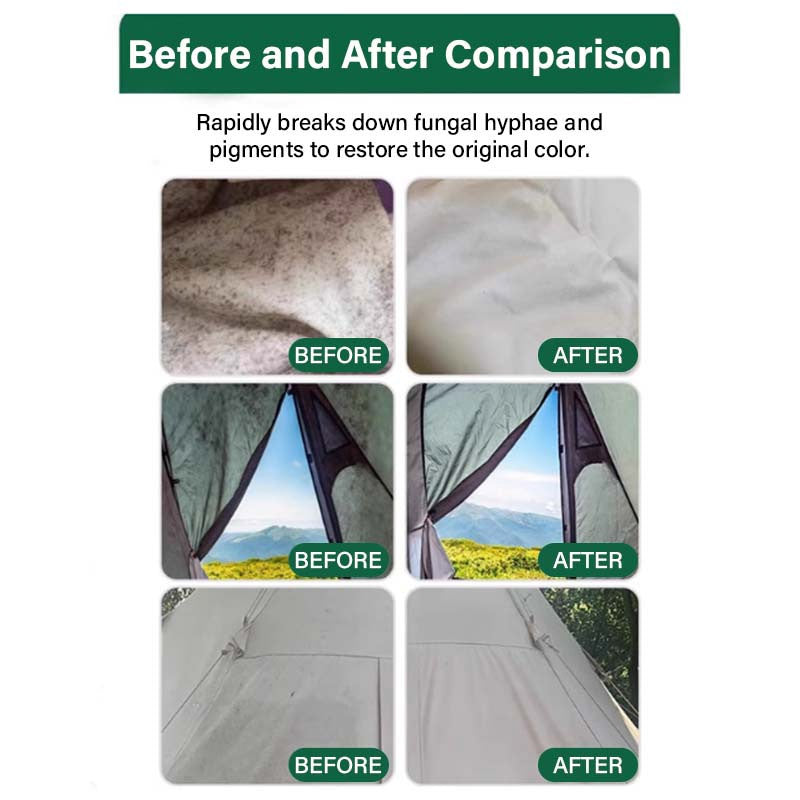 🧴Outdoor Mildew Stain Cleaner – Spray on, wipes off mold instantly. Eco‑friendly, won‘t ruin waterproofing. Tent, awning, shower curtain – all like new! 🏕️💪
